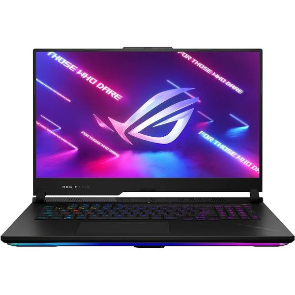 ASUS ROG Strix Scar 17 klēpjdators | 17,3 collu WQHD 240Hz/3ms Anti-Glare IPS displejs | AMD Ryzen 9 7945HX3D | 32 GB RAM | 1 TB SSD | NVIDIA GeForce RTX 4080 | Windows 11 | QWERTZ tastatūra | Izslēgts melns