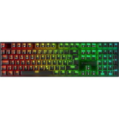 Oversteel - KOVAR bezvadu spēļu tastatūra ar RGB aizmugurējo apgaismojumu Mehāniskais slēdzis Outemu Red Anti-Ghosting Vācu izkārtojums PC/MAC/Android