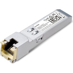 TP-Link TL-SM311T 1G SFP uz RJ45 Mini Gbic modulis - 1000Base-T vara tranzīttransmiters, saderīgs ar komutatoriem ar SFP pieslēgvietām, plug and play, izturīgs metāla korpuss