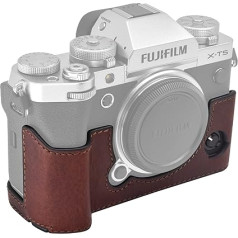 MUZIRI KINOKOO XT5 чехол совместимый с Fuji XT5/X-T5 цифровой фотоаппарат с натуральной кожи половина чехол с ручкой с коричневый