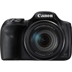 Canon PowerShot SX540 HS Bridge digitālā kamera, 20,3 megapikseļi, melna / kokogles krāsā