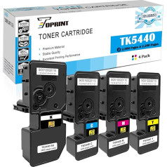 TOPRINT 4 spalvų suderinamos tonerio kasetės TK5440 TK-5440 TK 5440 2600 puslapių juodai spalvai ir 2200 puslapių CMY spalvai, skirtos Kyocera ECOSYS MA2100 MA2100 MA2100cwfx MA2100cfx PA2100 PA2100cx WWx spausdintuvui