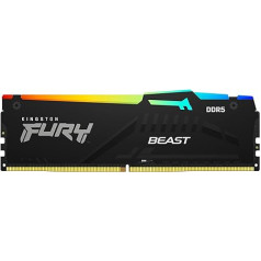 Kingston Fury Beast Black RGB 32GB (2x16GB) 4800MT/s DDR5 CL38 DIMM Desktop Gaming Memory Kit with 2 - KF548C38BBAK2-32