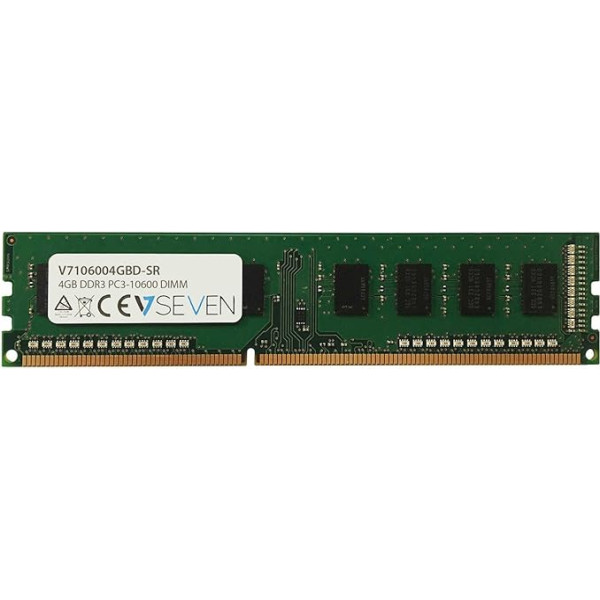 V7 V710106004GBD-SR Galda datoru DDR3 DIMM zibatmiņas diskdzinis 4GB (1333MHZ, CL9, PC3-10600, 240pin, 1.5V, Single Rank)