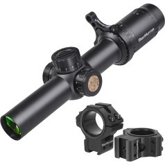 WestHunter Optic HD 1-6x24 IR SFP Rifle Scope for Hunting, 30mm, Red-Green Lighting, Precision Tactical 1/5 MIL Shooting Rifle Scopes | 2 Types of Crosshairs