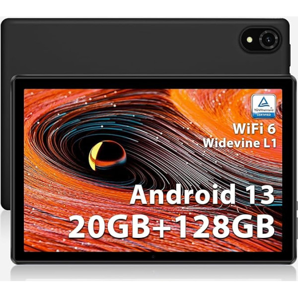 DOOGEE Android 13 Tablet U10PRO [2024], 20GB RAM + 128GB ROM (TF 1TB), Tablet 10 Pollici, 5060mAh, WiFi6 Tablet PC, 8MP + 5MP Tablet in Offerta, TÜV Rheinland Occhi, 1280 x 800 Widevine L1 Nero