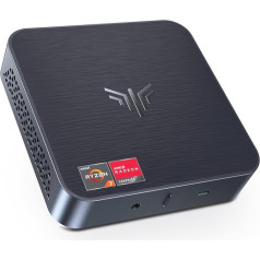 NiPoGi Mini PC, AMD Ryzen 7 3750H (līdz 4 GHz),16 GB DDR4 RAM 512 GB SSD Micro Desktop PC mit Radeon RX Vega 10 Personal Computer Für Büro/Geschäft/Reise/Heimkino/Light Gaming