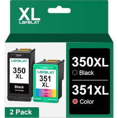 LOFBLAT 350XL 351XL kasetnes Nomaiņa HP 350 351 printeru kasetnēm Deskjet D4260 D4360 D5360 Officejet J5780 J6410 Photosmart C4280 C4380 C4480 C4580 C5180 C5280 0