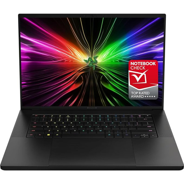 Razer Blade 16 - 16 collu spēļu klēpjdators - NVIDIA Geforce RTX RTX 4090 - Intel i9-14900HX - QHD OLED 240 Hz displejs (32 GB DDR5 RAM, 2 TB SSD, alumīnija korpuss) QWERTZ vācu izkārtojums | Black