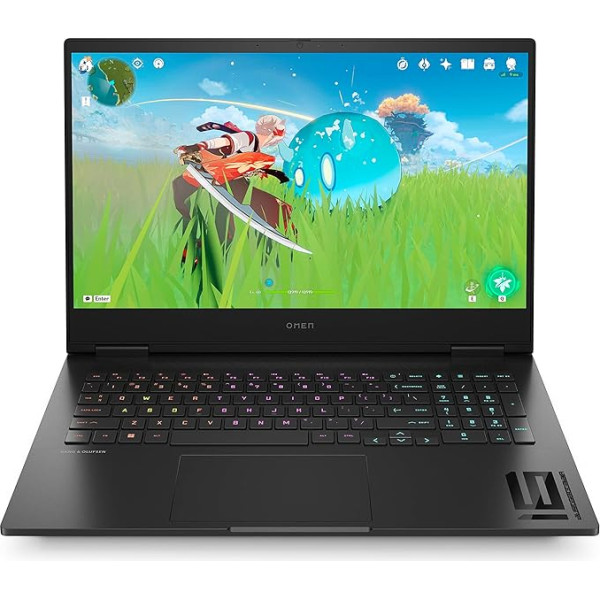 Omen HP 16-xd0000sf Spēļu klēpjdators 16,1 collu FHD IPS (Ryzen 7-7840HS, 16GB RAM, 512GB SSD, NVIDIA GeForce RTX 4060 8GB, AZERTY, Windows 11 Family) Black Ombre