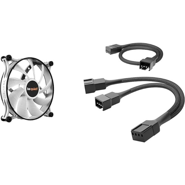 будьте тише! SHADOW Wings 2 140 mm PWM White PC Case Fan White BL091 & KabelDirekt - Высокогибкий кабель-разветвитель ШИМ/кабель-разветвитель вентиляторов