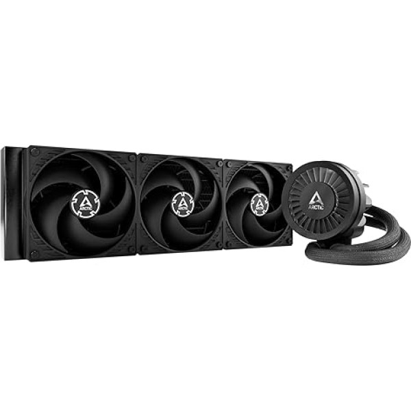 ARCTIC Liquid Freezer III 360 - ūdens dzesēšana datoram, AIO CPU ūdens dzesētājs, Intel un AMD, efektīvs PWM kontrolēts sūknis, ventilators: 200-1800 apgr./min, LGA1851 un LGA1700 kontaktu rāmis - melns