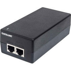 Intellinet Gigabit Ultra PoE+ savienotājs (1 x 60 Watt-Port, IEEE 802.3bt un IEEE 802.3at/af-konform, ar cieto virsmu), melns 561235