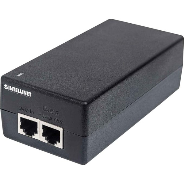 Intellinet Gigabit Ultra PoE+ savienotājs (1 x 60 Watt-Port, IEEE 802.3bt un IEEE 802.3at/af-konform, ar cieto virsmu), melns 561235