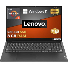 Lenovo PC Notebook LED 15,6 collu Full HD, Amd Ryzen, SSD-M2 Nvme 256 GB, RAM 8 GB, Webcam, HD, LAN, WLAN, Windows 11 Pro