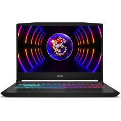 MSI Katana 15 B13VGK-1406XES Spēļu dators ar 39,6 cm (15,6 collu) QHD, 165 Hz (Intel Core i7-13700H, RTX 4070-8GB, 16GB RAM, 1TB SSD, bez operētājsistēmas), melns - spāņu QWERTY tastatūra