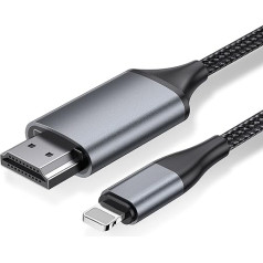 idoove HDMI kabelis iPhone 4.0m HDMI pārveidotājs kabelis iPhone iPhone iPhone i-Pad uz TV HDMI savienojuma kabelis iOS 11 12 13 14 YouTube TV izeja HD 1080P 4M