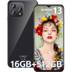 CUBOT P80 512GB Mobilais tālrunis - Android 13 viedtālrunis, 16GB + 512GB/1TB, 6,58 collu FHD+, 48MP kamera, viedtālrunis bez līguma, 5200mAh, Dual SIM 4G mobilais tālrunis, MediaTek MT8788/Octa