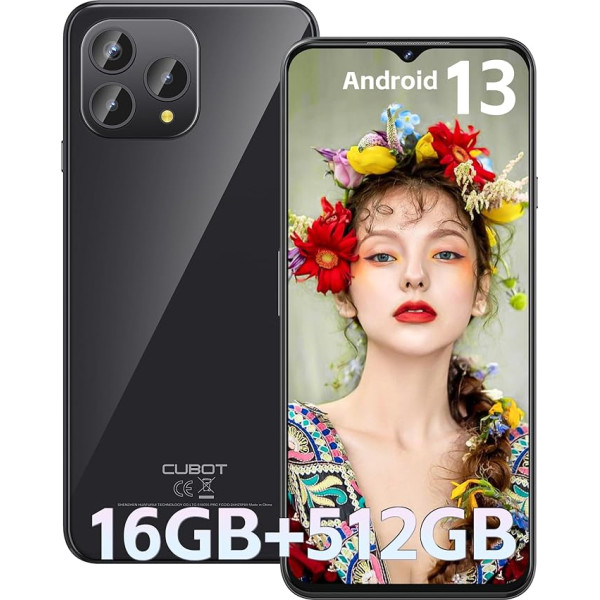 CUBOT P80 512GB Mobilais tālrunis - Android 13 viedtālrunis, 16GB + 512GB/1TB, 6,58 collu FHD+, 48MP kamera, viedtālrunis bez līguma, 5200mAh, Dual SIM 4G mobilais tālrunis, MediaTek MT8788/Octa