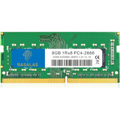 RASALAS 8GB DDR4 2666MHz (DDR4-2666) PC4-21300 (PC4-2666V) Non-ECC Unbuffered 1.2V CL19 1Rx8 Single Rank 260 Pin Laptop RAM Upgrade