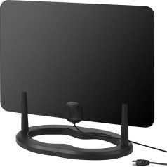 DVB-T/DVB-T2 HD антенна 1080p - August DTA455 - антенна цифрового телевидения 5dBi Stronger Indoor Antenna High Range Base / Adhesive Pad 3 m Cable for Television and All DVB-T2 Devices Indoor Outdoor