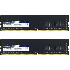 Timetec 16GB KIT (2x8GB) DDR4 2666MHz PC4-21300 bez buferizācijas, bez ECC 1.2V CL19 1Rx8 Single Rank 288 Pin UDIMM galda datoru operatīvās atmiņas moduļu komplekts (16GB KIT (2x8GB))