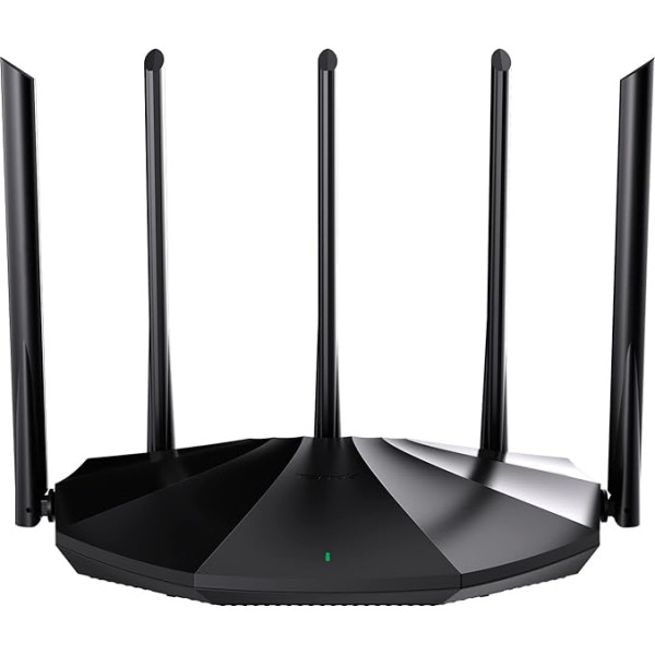 Tenda RX2 Pro WiFi 6 WLAN maršrutētājs (AX1500 Dual-Band 5GHz:1201Mbps + 2.4GHz:300Mbps) Gigabit LAN/WAN ports, bērnu bloķēšana, WPA3, IPv6, OFDMA, Beamforming, melns