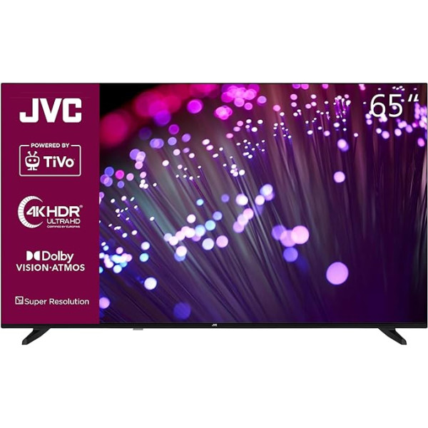 JVC 65 collu televizors/TiVo Smart TV (4K UHD, HDR Dolby Vision, Dolby Atmos, trīskāršs uztvērējs, iekļauts 6 mēnešu HD+) LT-65VU3455