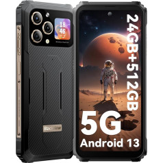 Blackview BL8000 5G Outdoor Handy Ohne Vertrag,24GB + 512GB Dimensity 7050, 2.4K 120Hz 6.78