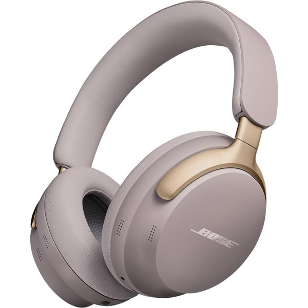 Bose QuietComfort Ultra bezvadu austiņas ar trokšņu slāpēšanu un telpisku skaņu, austiņas ar mikrofonu, līdz 24 stundām akumulatora, austiņas ar telpas skaņu, smilšakmens - Limited