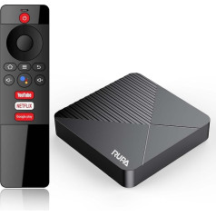 RUPA Android TV Box, 2023 Android Box 13.0 with RAM 4G ROM 32G WiFi6 Enternet 10/100M Bluetooth 5.0 USB 3.0 Supports 3D HD 8K TV Box