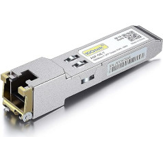 1G SFP auf RJ45 Mini Gbic Modul, 1000Base-T Kupfer Transceiver saderīgs ar Cisco GLC-T/SFP-GE-T, Meraki MA-SFP-1GB-TX, Ubiquiti UniFi UF-RJ45-1G, Netgear, Zyxel, D-Link, TP-Link, QNAP, Open Switch