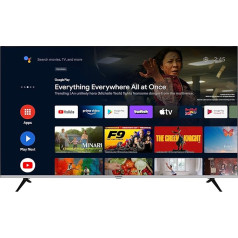 Telefunken Android TV 70 collu QLED televizors (4K UHD Smart TV, HDR Dolby Vision, trīskāršs uztvērējs, Dolby Atmos) QU70AN900S