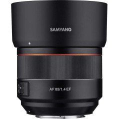 Samyang 85 mm F1.4 ātrgaitas autofokuss ar Canon EF stiprinājumu, melns (SYIO85AF-C)