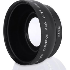 Goshyda 52 mm 0,45x kameras platleņķa objektīvs Universāls konversijas makro objektīvs Canon/for Nikon/for Sony/for Minolta/for Pansonic/for Olympus/for Pentax spoguļkamerai un digitālai kamerai