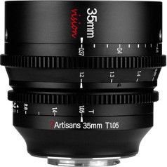 7artisans 35mm T1.05 objektīvs ar manuālu fokusēšanu, lielu atvērumu, kinofilmas objektīvs, saderīgs ar L stiprinājumu Leica/Panasonic/Sigma modeļiem