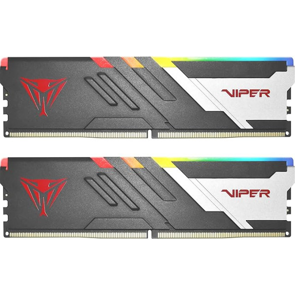 Patriot Viper Viper Venom RGB DDR5 32GB (2 x 16GB) 7000MHz UDIMM galddatora spēļu atmiņas komplekts - PVVR532G700C32K