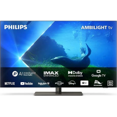 Philips Ambilight TV | 55OLED808/12 | 139 cm (55 Zoll) 4K UHD OLED televizors | 120 Hz | HDR | Dolby Vision | Google TV | VRR | WiFi | Bluetooth | DTS:X | Sprachsteuerung