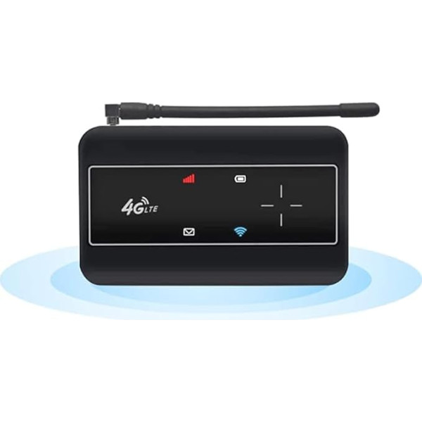 KuWFi mobilais WLAN maršrutētājs 4g maršrutētājs LTE bezvadu pārnēsājamais modems Pocket Mobile Hotspot Hotspot līdz 10 ierīcēm WiFi iestatīšana jebkurā vietā ar SIM kartes slotu un antenu