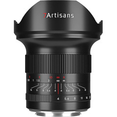 7artisans 15 mm F4 liela atvēruma pilna kadra objektīvs, kas saderīgs ar Sony A7 sērijas FX3 A7S3 A7M3 A7M3 A7M4, melns