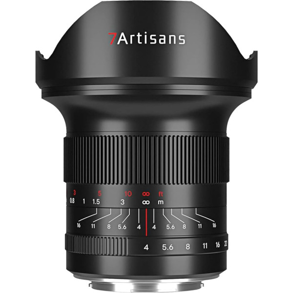 7artisans 15 mm F4 liela atvēruma pilna kadra objektīvs, kas saderīgs ar Sony A7 sērijas FX3 A7S3 A7M3 A7M3 A7M4, melns