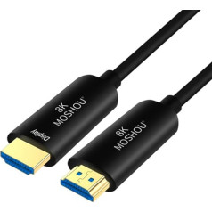 HDMI 2.1 kabelis Šviesolaidis 10 m, HDMI šviesolaidis 8K @ 60Hz 4K @ 122Hz/120Hz UDR Palaiko didelį greitį 48 Gb/s, dinaminį HDR, eARC, ARR, Dolby Atmos, suderinamas su PS14, 