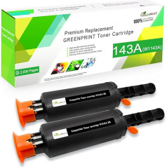 GREENPRINT suderinamos 143A W1143A 143AD W1143AD 2 juodos spalvos standartinės talpos 2500 puslapių HP Neverstop Laser MFP 1202w 1202nw 1202 1201n 1201 1001nw 1001 spausdintuvas su lustu