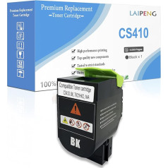 Suderinama juoda didelės talpos tonerio kasetė CS310 CS410 CS510, skirta Lexmark CS310dn CS310n CS310dn CS410n CS410dn CS410dtn CS510de CS510dte spausdintuvams