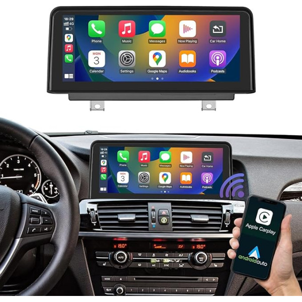 Road Top 10,25 collu auto radio ar skārienjūtīgo ekrānu, bezvadu CarPlay Android automašīnai BMW X3 X4 sērijas F25/F26 2013-2016 gadam ar NBT sistēmu, auto stereo multimediju radio uztvērējs