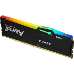 Kingston Fury Beast Black RGB Expo 16GB 6400MT/s DDR5 CL32 DIMM galddatora spēļu atmiņas modulis - KF564C32BBEA-16