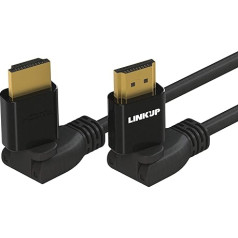 LINKUP - HDMI 4K kabelis Ultra HD 360° kampu pasukamas skaitmeninis vaizdo kabelis - aukštos kokybės 28AWG - didelis greitis 18 GB/s | 4096 x 2160 | suderinamas su Apple Xbox PS4 PC Samsung TV - 15 FT/457 CM