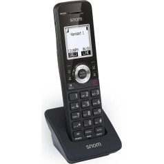 Snom M10 SC - DECT mobilā ierīce SOHO un maziem un vidējiem uzņēmumiem, 7 dienu gaidīšanas režīmā, 9 stundu sarunu laiks, izgaismota tastatūra, saderīga ar plaisu, melna, 00004452