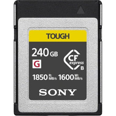 Карта памяти Sony CEB-G240T Compact Flash Express Tough объемом 240 ГБ, запись со скоростью 1750 МБ/с, идеально подходит для записи RAW и видео с высокой скоростью п