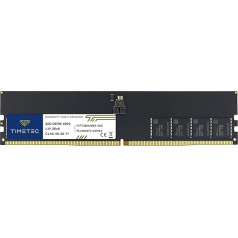 Timetec 32GB DDR5 4800MHz PC5-38400 DDR5 4800MHz bez buferizācijas, bez ECC 1.1V CL40 2Rx8 Dual Rank 288 Pin UDIMM operatīvās atmiņas modulis (32GB)